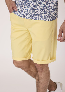 Bermuda coton jaune homme