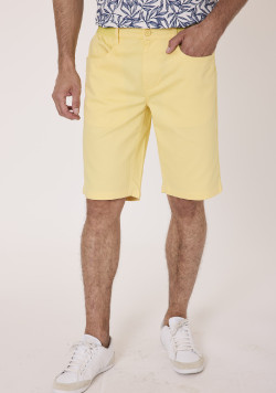 Bermuda coton jaune homme