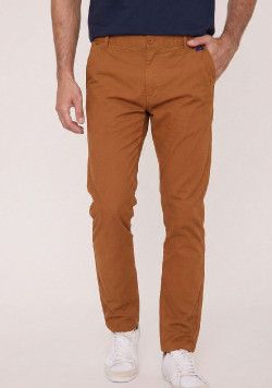 Pantalon chino marron homme