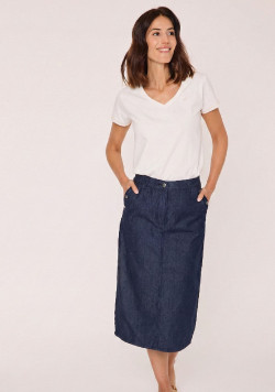 Jupe longue femme en jean 100% coton