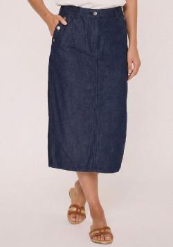 Jupe longue femme en jean 100% coton