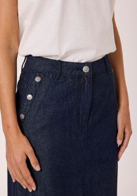 Jupe longue femme en jean 100% coton