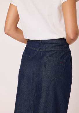 Jupe longue femme en jean 100% coton
