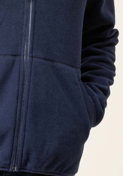 Polaire zippée bleu marine Homme