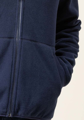 Polaire zippée bleu marine Homme
