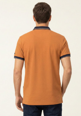 Polo manches courtes rouille Homme Polo manches courtes rouille Homme