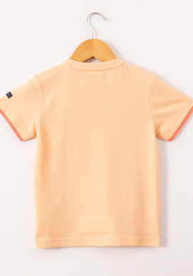 Tee-shirt manches courtes graphique orange garçon Tee-shirt manches courtes graphique orange garçon