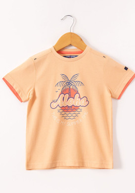 Tee-shirt manches courtes graphique orange garçon Tee-shirt manches courtes graphique orange garçon