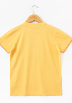 Tee-shirt manches courtes graphique jaune garçon