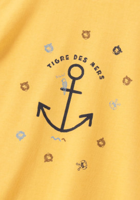 Tee-shirt manches courtes graphique jaune garçon Tee-shirt manches courtes graphique jaune garçon