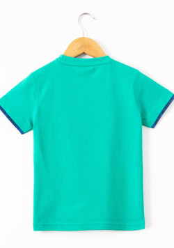 Tee-shirt manches courtes graphique vert garçon
