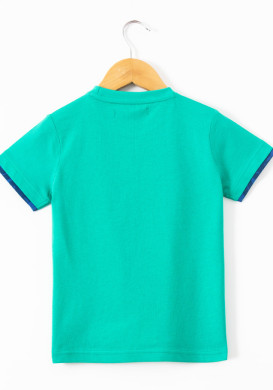 Tee-shirt manches courtes graphique vert garçon Tee-shirt manches courtes graphique vert garçon