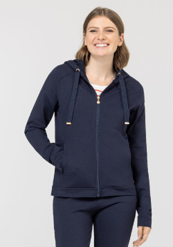 Veste à capuche bleu marine Femme