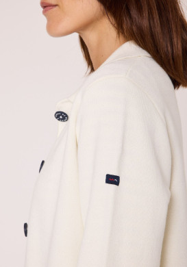 Gilet boutonné blanc cassé Femme Gilet boutonné blanc cassé Femme