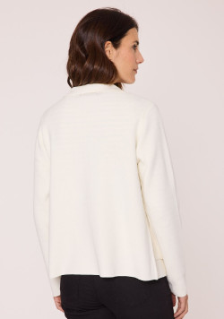 Gilet boutonné blanc cassé Femme