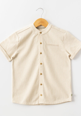 Chemise manches courtes Garçon grège Chemise manches courtes Garçon grège