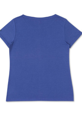 Tee-shirt manches courtes femme bleu