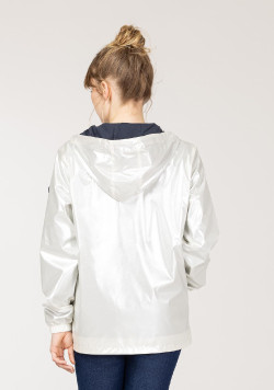 Coupe vent argenté femme