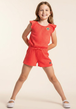 Combinaison courte corail Fille