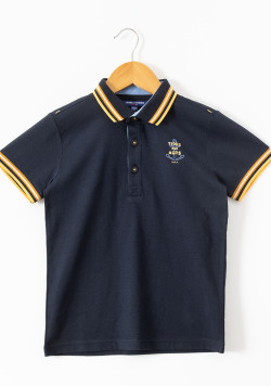 Polo manches courtes Garçon Bleu marine