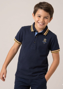 Polo manches courtes Garçon Bleu marine
