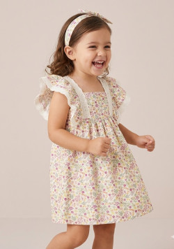 Ensemble robe et bandeau Fille imprimée