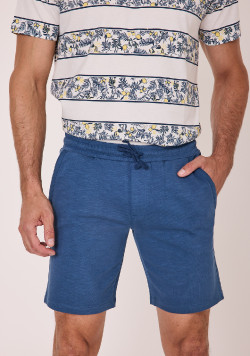 Bermuda 100% coton Homme bleu