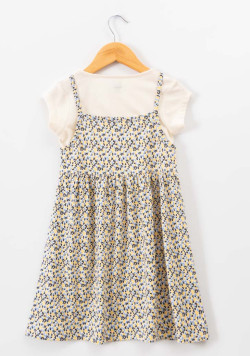 Ensemble Robe et Tee-shirt 100% coton Fille imprimé