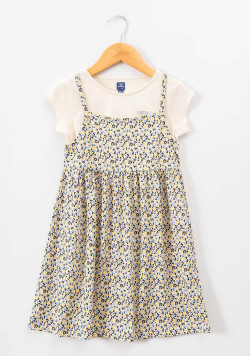 Ensemble Robe et Tee-shirt 100% coton Fille imprimé