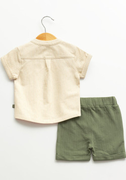 Ensemble short et chemise 100% coton Bébé Garçon