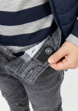 Jean gris cinq poches garçon