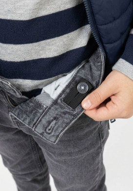 Jean gris cinq poches garçon