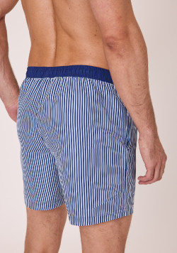 Maillot de bain Homme rayé blanc et bleu