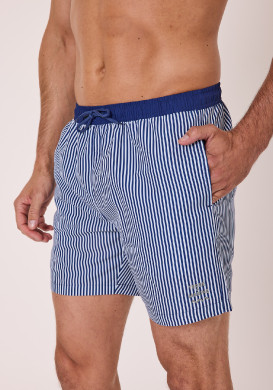 Maillot de bain Homme rayé blanc et bleu Maillot de bain Homme rayé blanc et bleu