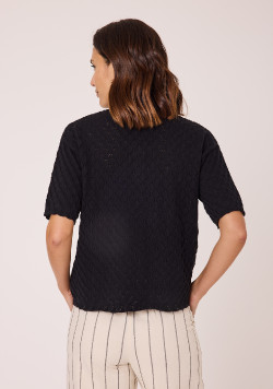 Cardigan 100% coton Femme noir