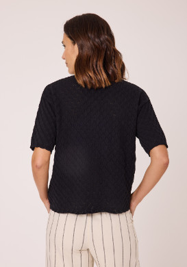 Cardigan 100% coton Femme noir Cardigan 100% coton Femme noir