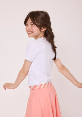 Tee shirt 100% coton Fille blanc Tee shirt 100% coton Fille blanc