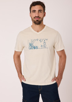 Tee shirt 100% coton Homme beige