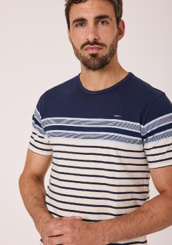 Marinière 100% coton Homme bleu marine
