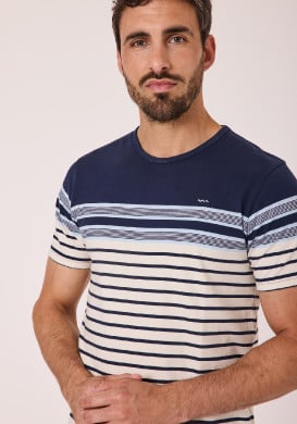 Marinière 100% coton Homme bleu marine Marinière 100% coton Homme bleu marine
