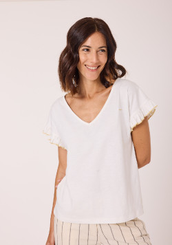 Tee shirt 100% coton Femme blanc
