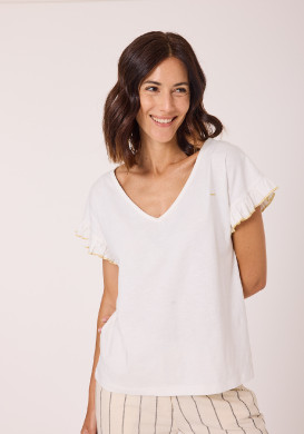 Tee shirt 100% coton Femme blanc