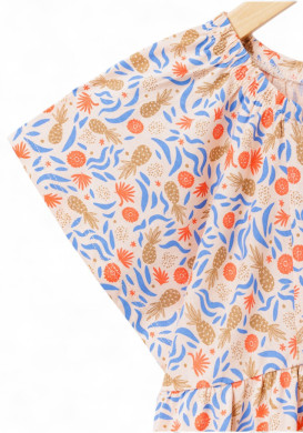 Robe 100% coton Fille imprimée Robe 100% coton Fille imprimée
