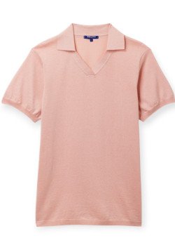 Polo tricot manches courtes Homme rose
