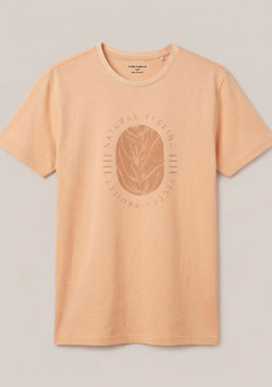 Tee-shirt homme teinture végétale orange
