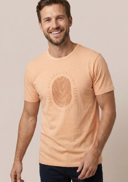 Tee-shirt homme teinture végétale orange