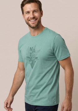 Tee-shirt homme teinture végétale vert