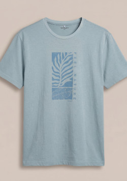 Tee-shirt homme teinture végétale bleu