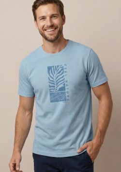 Tee-shirt homme teinture végétale bleu