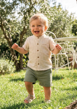 Ensemble short et chemise 100% coton Bébé Garçon